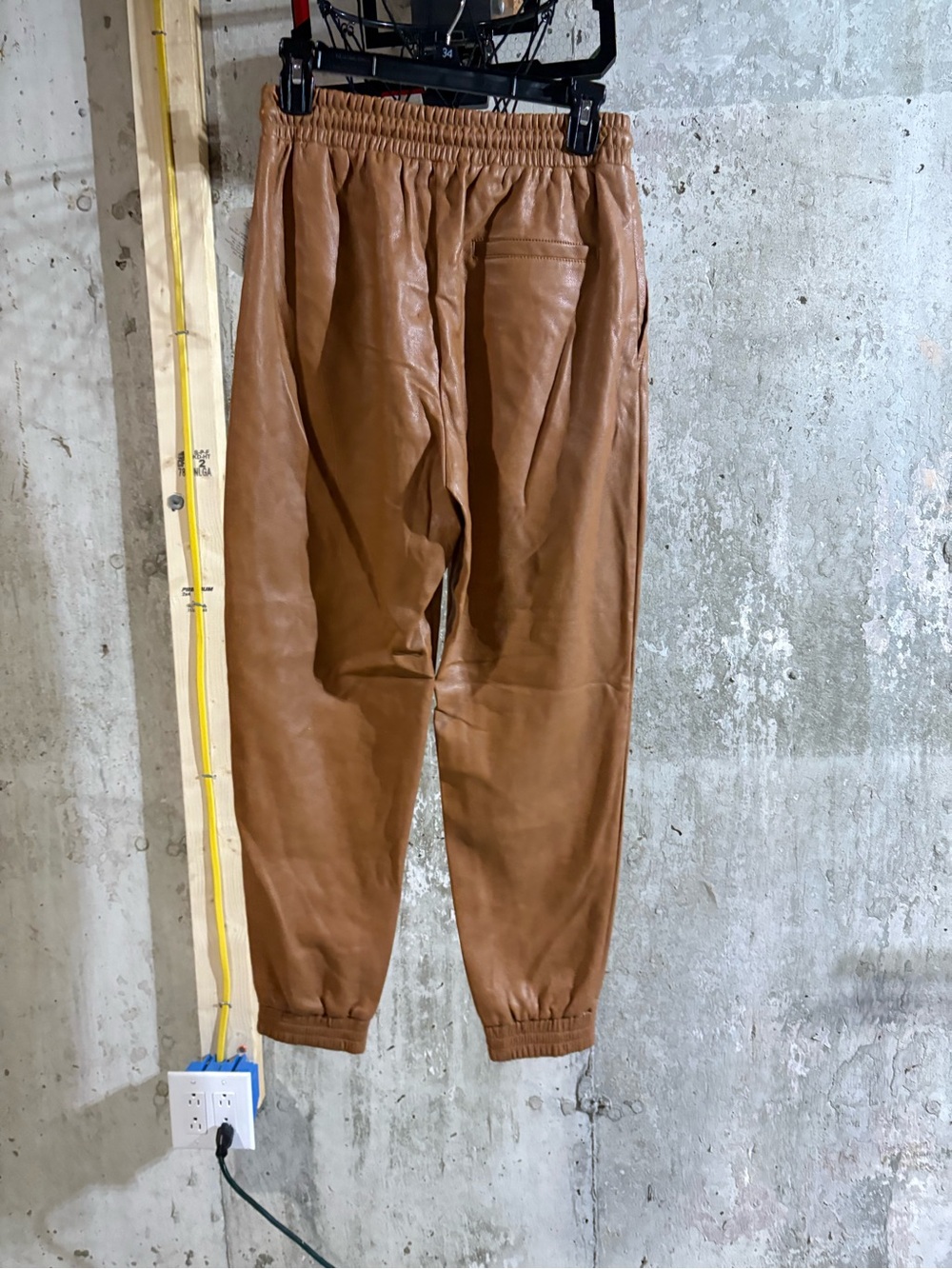 bagatelle Brown Faux Leather Jogger Pants